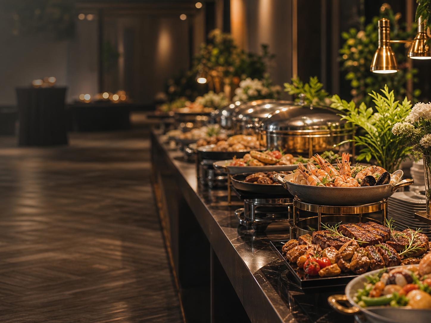 Quầy buffet CTH Catering