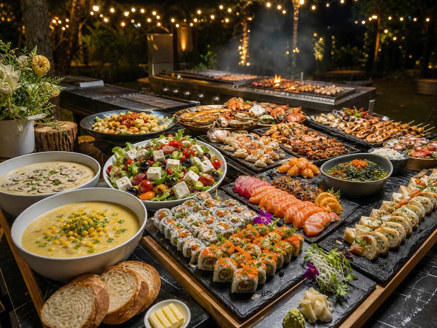 Buffet BBQ 1 của CTH Catering