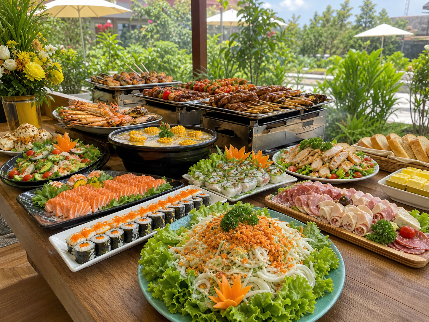 Buffet BBQ 2 của CTH Catering